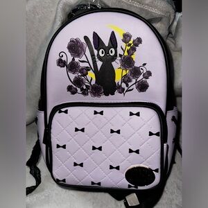 NWT Studio Ghibli Kiki's Delivery Service Jiji Lace Mini Backpack Purple
